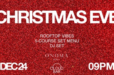 Χριστουγεννιάτικο Gala - Rooftop Edition στο 5* Onoma Hotel﻿, με Μενού 5 Πιάτων & Live Dj set από τον DJ Stergios Tsournavas, στο Κέντρο της Θεσσαλονίκης, Τετάρτη 24 Δεκεμβρίου!